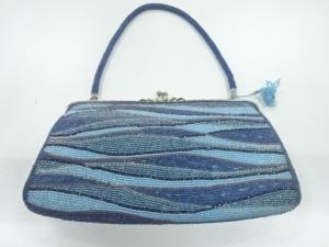 アンティーク　ビーズ抽象模様バッグ